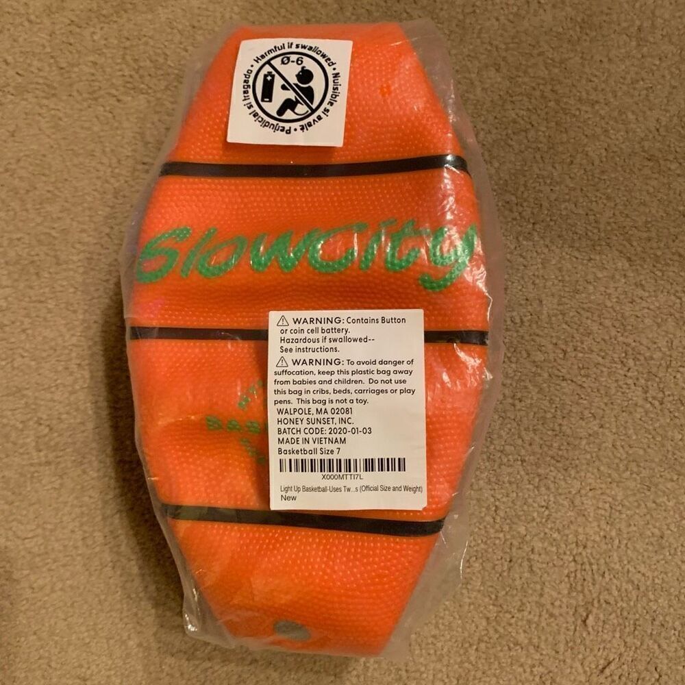 GlowCity Glow In The Dark Light Up Official Size Basketball *New*